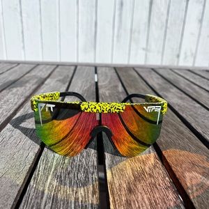 Yellow Cheetah Print Pit Viper Sunglasses